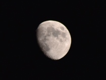 クレーターがはっきり見える十一夜の月