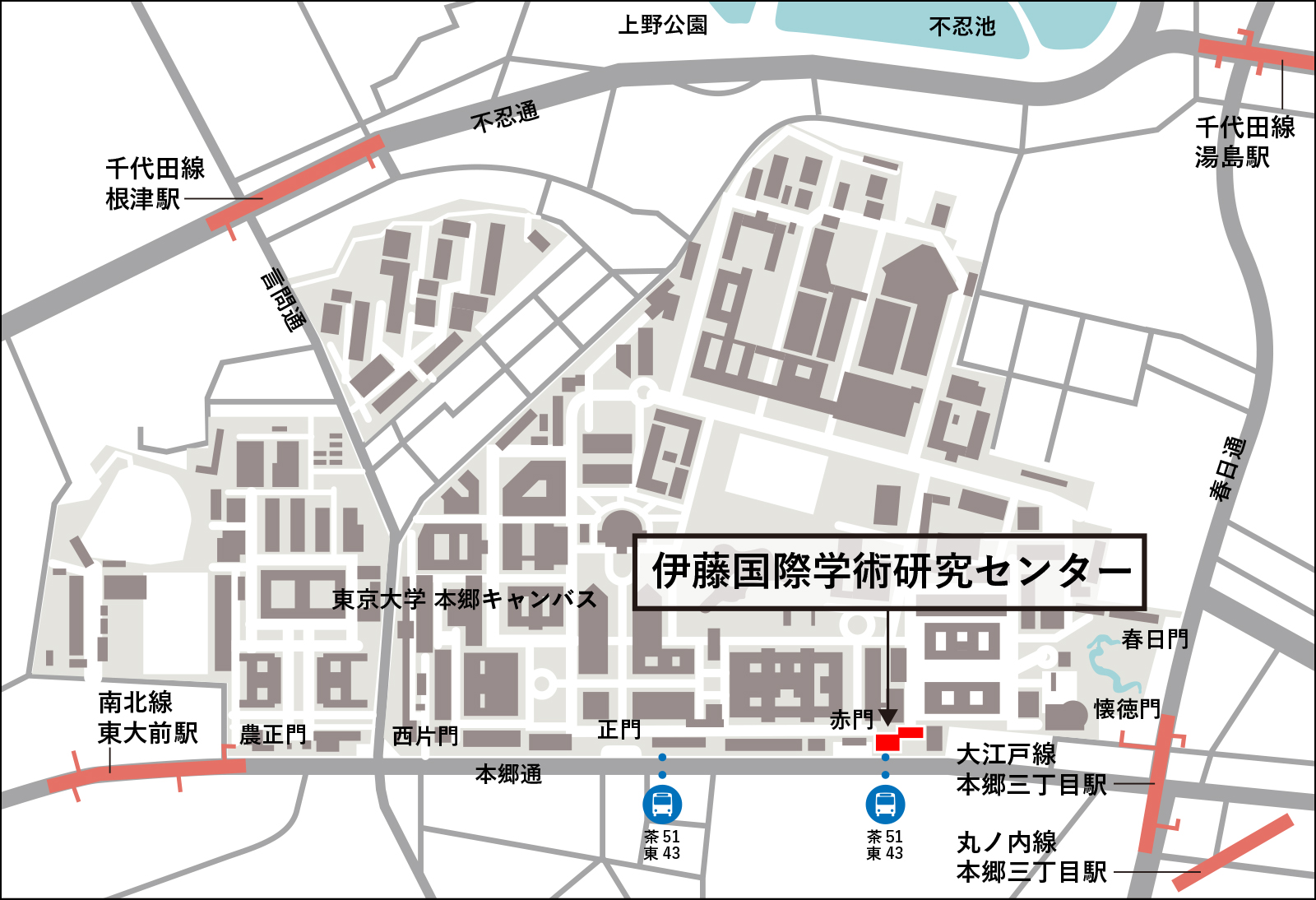 伊藤国際学術研究センターマップ